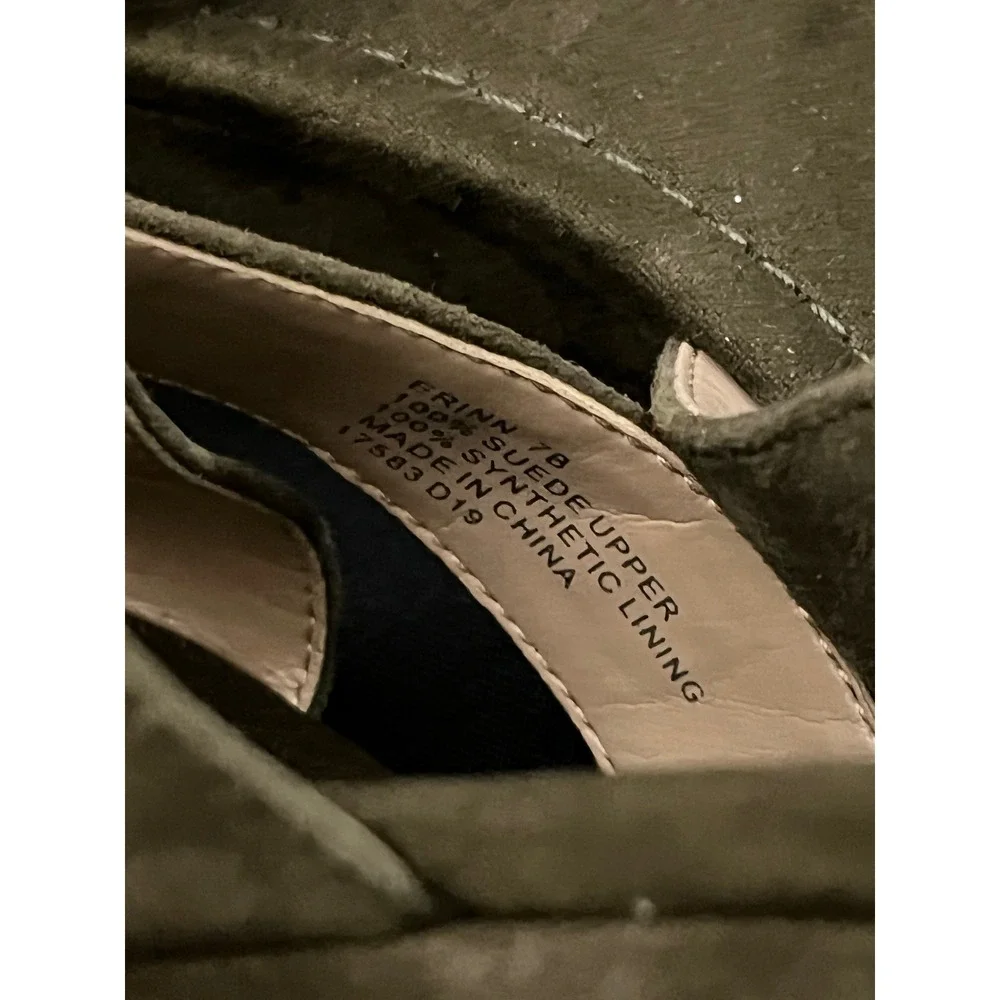 Lauren Ralph Lauren Green‎ Suede Wedge Sandals Ankle Strap Summer Shoes